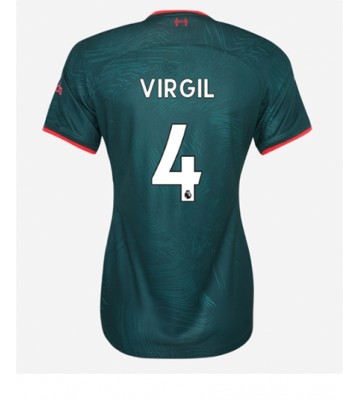 Liverpool Virgil van Dijk #4 Tredjedrakt Kvinner 2022-23 Kortermet